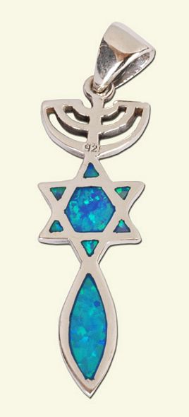 Opal/ Sterling Silver Silver Pendant, "Grafted In"